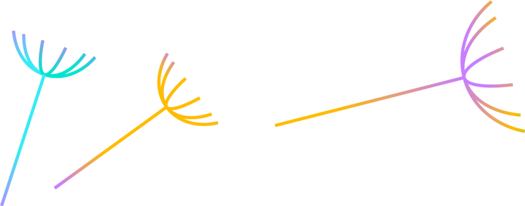 flowing dandelion seeds
