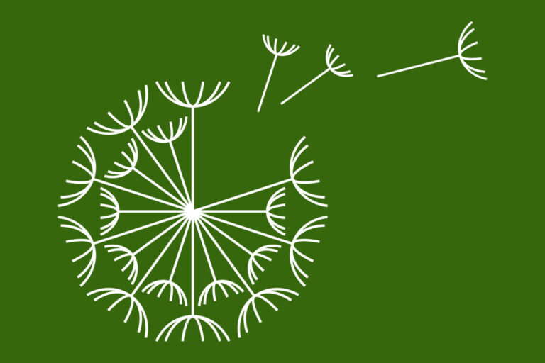 resilience initiative dandelion logo white