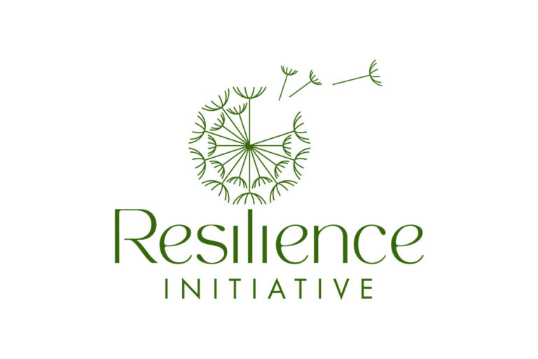 Resilience Initiative green logo stacked for brand page
